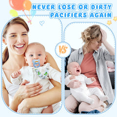 Smlpuame binky clip fashion pattern pairs with baby outfits and daily wardrobe.