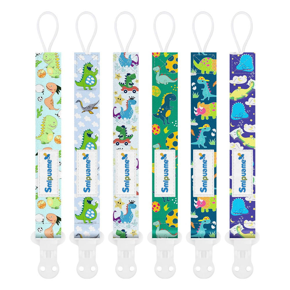 Smlpuame dinosaur pacifier clip pattern keeps pacifiers within reach and stylish.