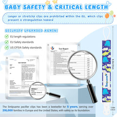 Smlpuame teether ring clip multifunction secures toys and teething rings.