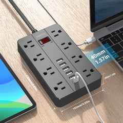 SMNICE 1080-joule surge protection guards electronics during spikes.