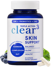 SMNutrition Clear-3 bottle front for daily skin balance routine.
