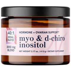 SMNutrition Myo-Inositol & D-Chiro Inositol bottle showing balanced hormone support.
