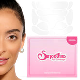 Smoothies wrinkle patches applied to the forehead area for smoother skin overnight