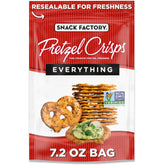 Snack Factory Everything Pretzel Crisps bag front for pantry-snack convenience