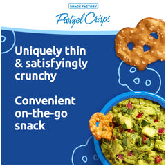 Snack Factory Pretzel Crisps Buffalo Wing bag with bold, spicy flavor for dipping