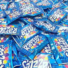Snack Mountain Razzles close-up of grape flavor showing rich fruit notes.