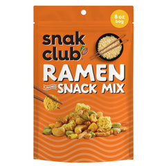 Snak Club ramen snack mix with crunchy ramen pieces for savory umami bite.