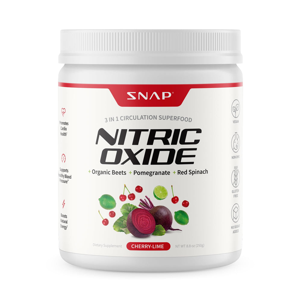Snap Supplements organic beet root powder bottle ready for daily energy support