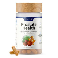 Snap Supplements Prostate Health bottle with saw palmetto for urinary comfort and prostate wellness