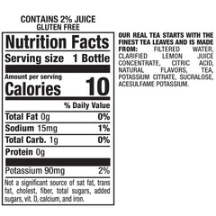 Close-up of Snapple label on Zero Sugar Half 'n Half Lemonade Iced Tea