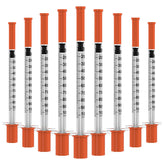 Sndedi U-100 syringe with 30G 1cc 8mm needle shows clear measurement markings for accuracy.