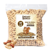 Sneaky Mango raw peanuts in shell bulk bag attracting wildlife at feeder