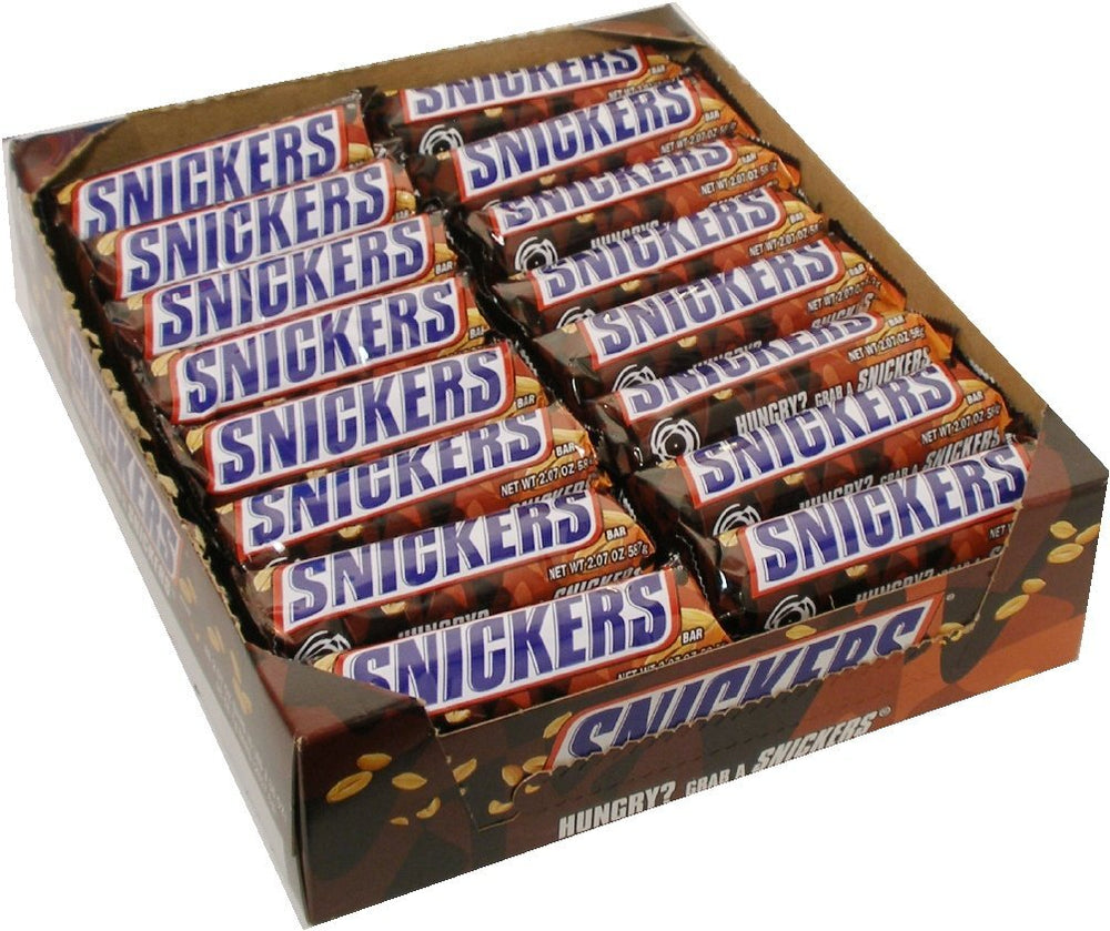 Snickers bulk box 48 bars ready for retail display and events