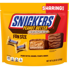 Snickers Fun Size bag front view for sharing moments.