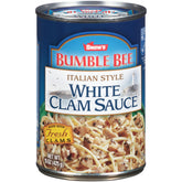 Snow's Italian Style White Clam Sauce bottle showing fresh flavor ready to simmer