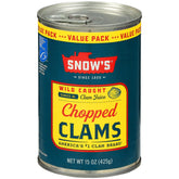 Snow's wild caught chopped clams in juice add texture and flavor to chowders and sauces.