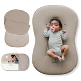 Snuggle Me Baby Lounger Curve cover closeup, buttery-soft organic cotton for gentle infant touch.