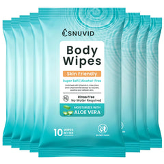 Snuvid extra-large body wipes pack, quick full-body refresh on the go.