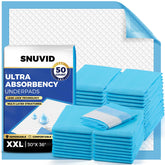 Snuvid XXL underpads front view showing large 30x36 size for overnight protection.