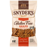Snyder's of Hanover Gluten Free Snaps bag front ready for on-the-go snacking