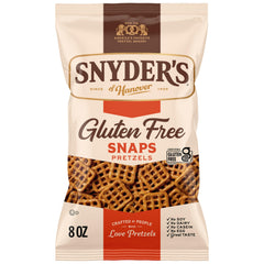 Snyder's of Hanover Gluten Free Snaps bag front ready for on-the-go snacking