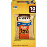Snyder's of Hanover Snaps 10-pack box for on-the-go crunch.