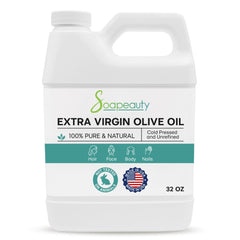 Soapeauty Extra Virgin Olive Oil bottle for skin and hair care.