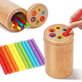 Soarly Montessori color sticks with vibrant hues for color sorting and fine motor practice.