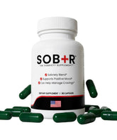 SOB+R bottle with capsules for daily recovery support.