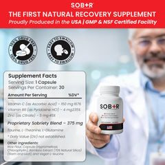 SOB+R capsules close-up showing the nutrient blend for recovery.