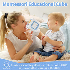SOCBTNSO Busy Cube supports hand-eye coordination through engaging, multi-sensory play.