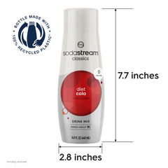 SodaStream Diet Cola pour action shows quick, easy carbonation after mix-in.
