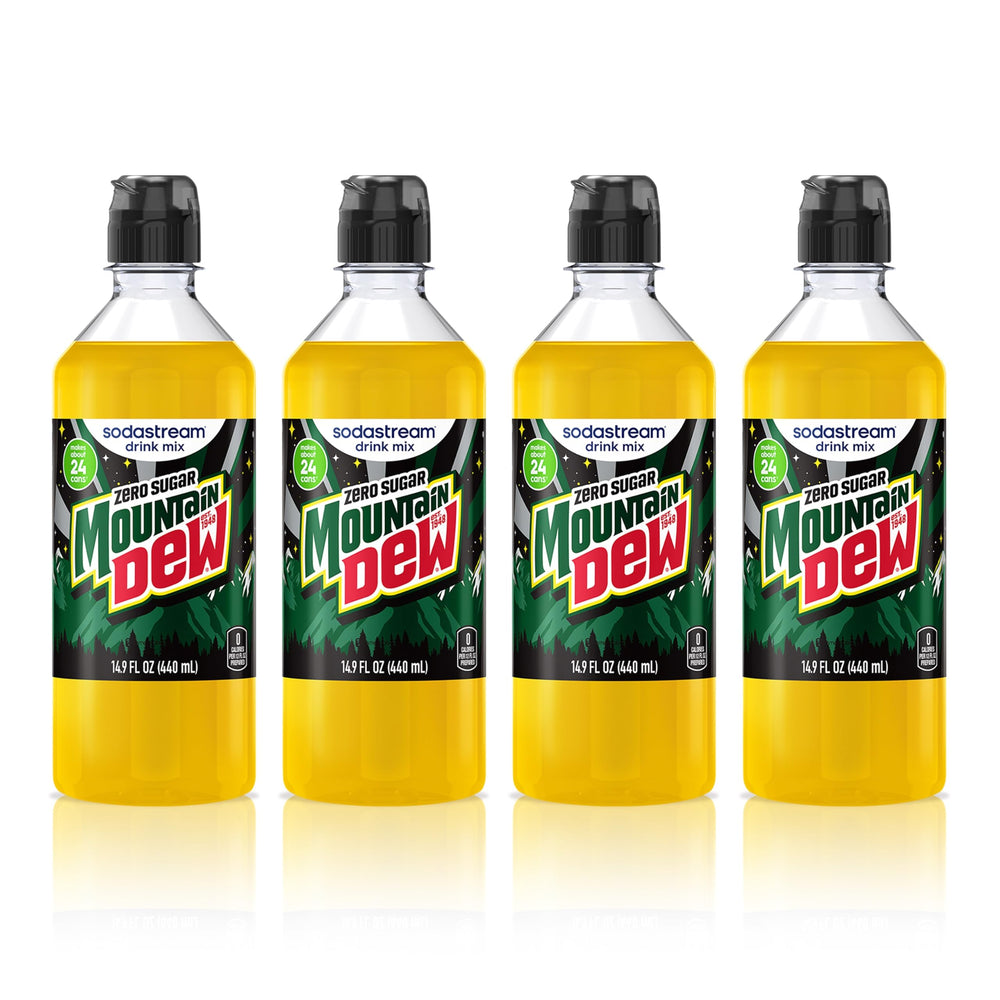 SodaStream Mountain Dew Zero new pour bottle design for easy fizz