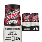 SodaStream MTN Dew Code Red Zero Sugar pack ready for use