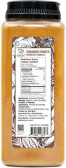 Soeos ground cinnamon spice offers warm flavor to coffee and desserts.