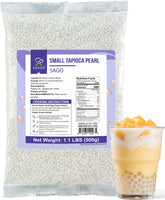 Soeos Sago Tapioca Pearls for bubble tea with chewy texture that absorbs syrup.