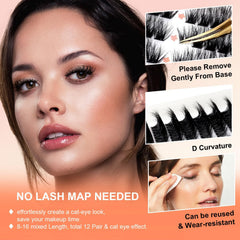 SOFENIDA Lash Clusters hand-application friendly for DIY lash lovers.