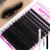 SOFENIDA lash clusters dense 10-18mm for dramatic volume.