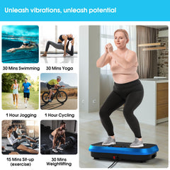 SoftGym vibration plate LED display shows speed and time for easy tracking.