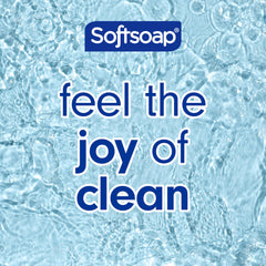 Softsoap Sparkling Pear bottle pour showing convenient handwashing