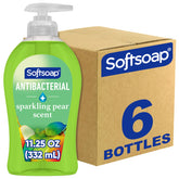 Softsoap Sparkling Pear bundle display with six bottles for easy refills