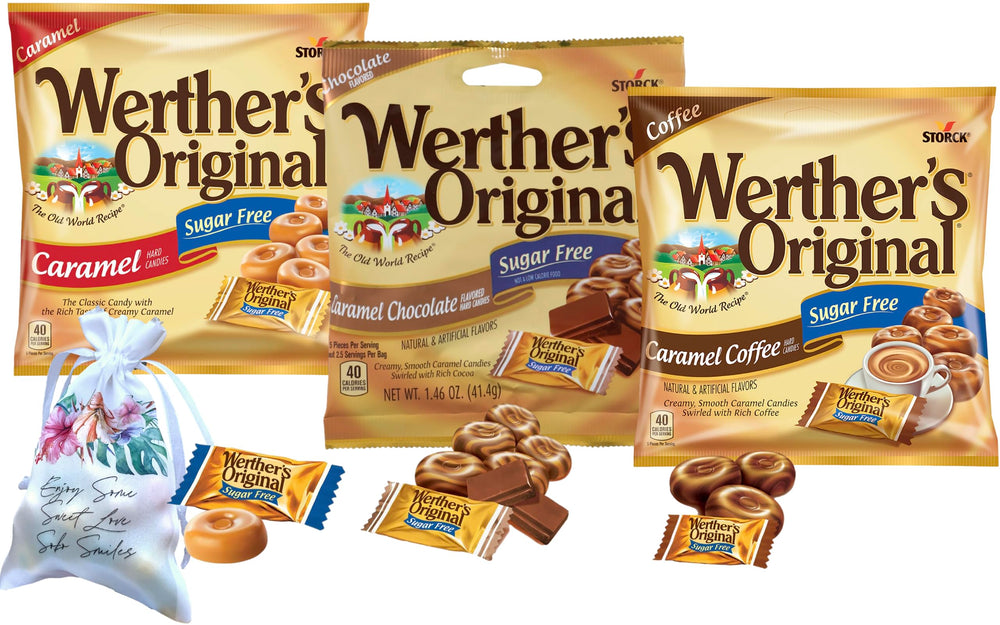 Soko Smiles Werther's sugar-free coffee candy close-up highlights bold aroma and flavor