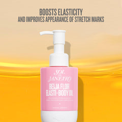 Sol de Janeiro Beija Flor Elasti-Body Oil application in hand shows quick absorption.