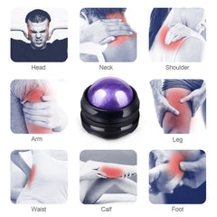 Solacium Manual Massage Roller Ball on the back to ease stiffness and tension.