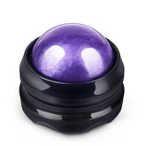 Solacium Manual Massage Roller Ball targeting the neck for tension relief and improved circulation.