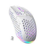 SOLAKAKA SM600 white mouse front view with ergonomic design for precise control
