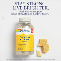 SOLARAY Calcium Citrate capsules close-up ready for daily supplementation
