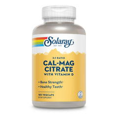 SOLARAY Calcium & Magnesium Citrate bottle on desk for daily use