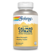 SOLARAY Calcium & Magnesium Citrate bottle view highlighting high absorption