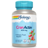 SOLARAY CranActin bottle front shows a vegan cranberry supplement for daily urinary health support.